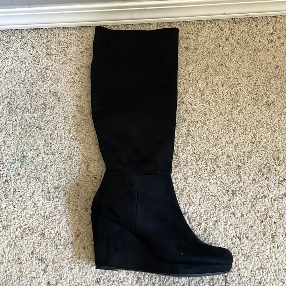 Chinese Laundry Suede Wedge Boots